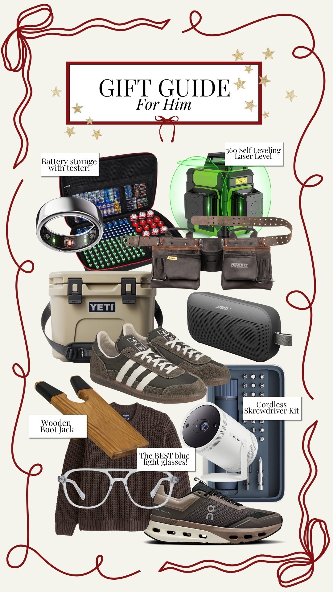 Gift Guide - For Him!

Gift guides, christmas gifts, Black Friday shopping, gifts for him

#LTKHoliday #LTKGiftGuide #LTKCyberWeek