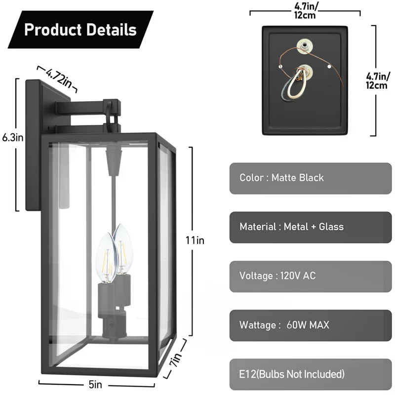 Mcbryde Aluminum Wall Light (Set of 2) | Wayfair North America