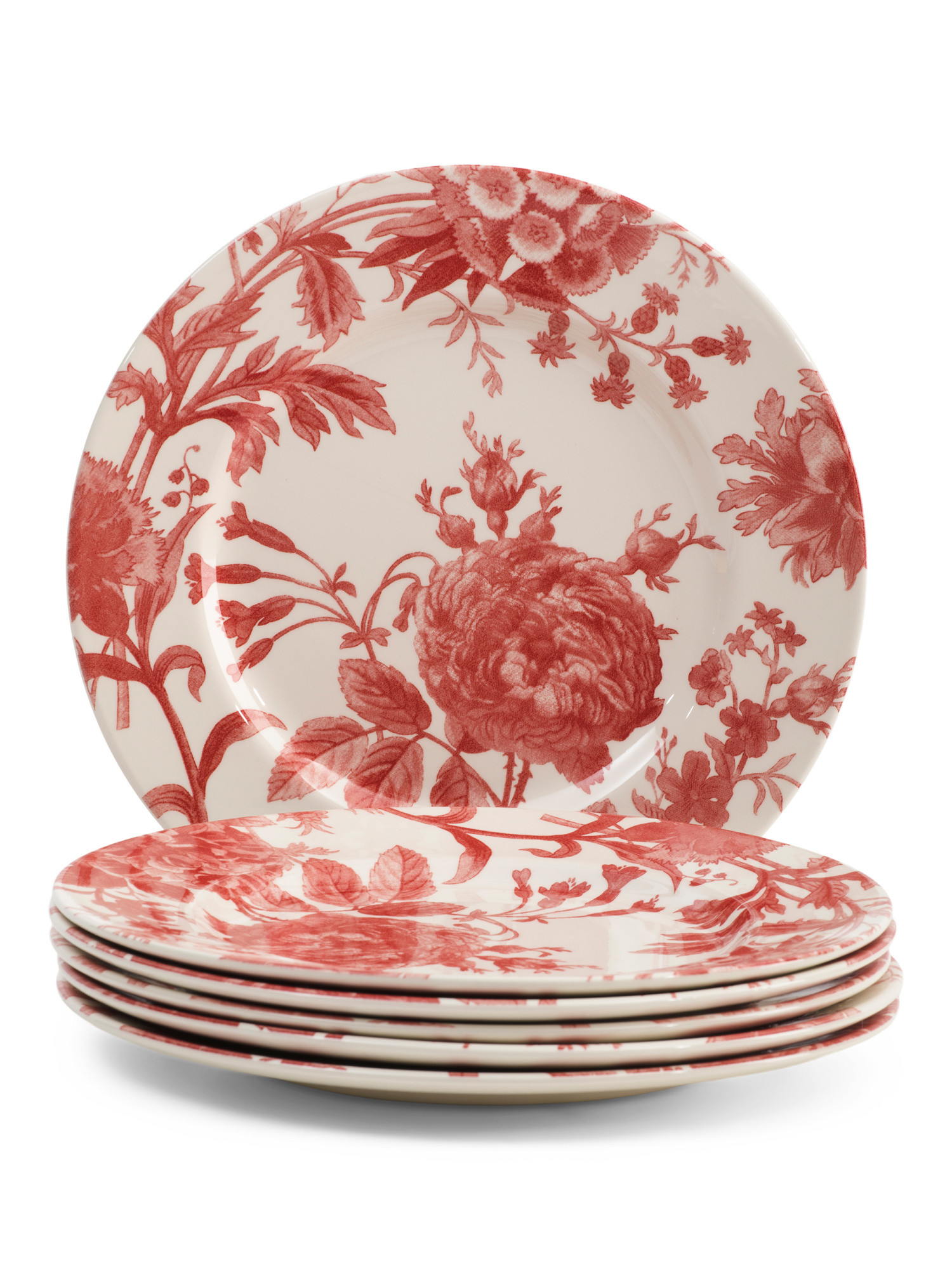 6pk Coral Floral Weave Dinner Plates | TJ Maxx