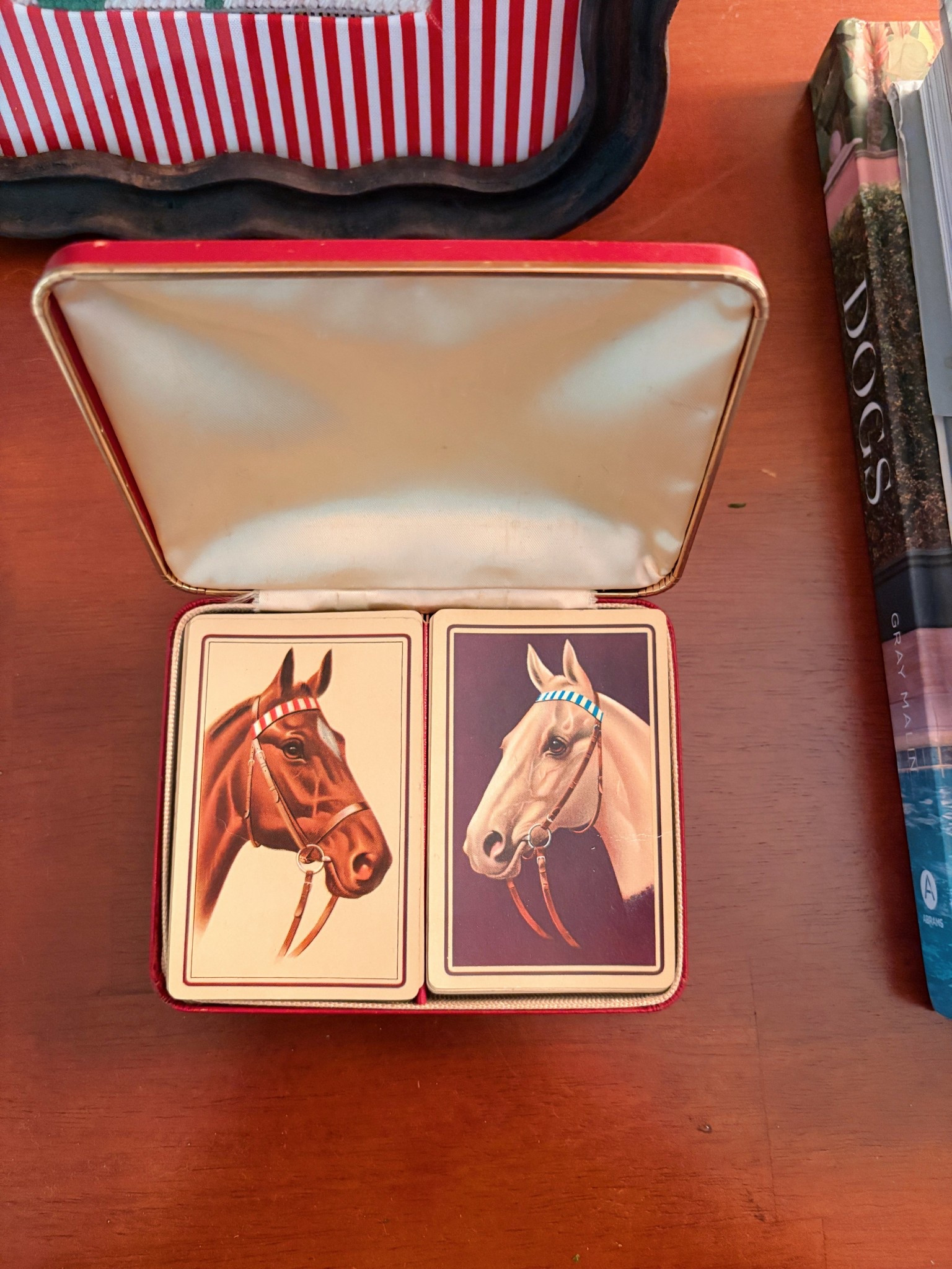 Vintage horse playing cards that my grandmother used to play with. The perfect little equestrian detail! 


#LTKootd #LTKSeasonal #LTKHome