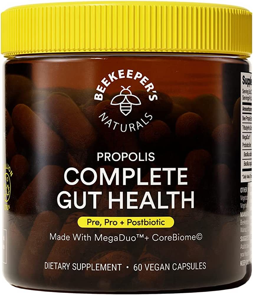 Beekeeper's Naturals Complete Gut Health, 3-in-1 Prebiotic, Postbiotic, Probiotics for Digestive ... | Amazon (US)