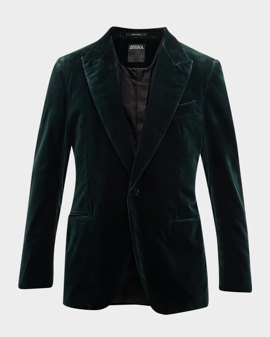 ZEGNA Men's Velvet Peak-Lapel Sport Coat | Neiman Marcus