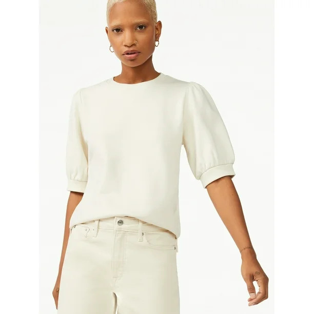 Free Assembly Women's Puff Sleeve Top | Walmart (US)