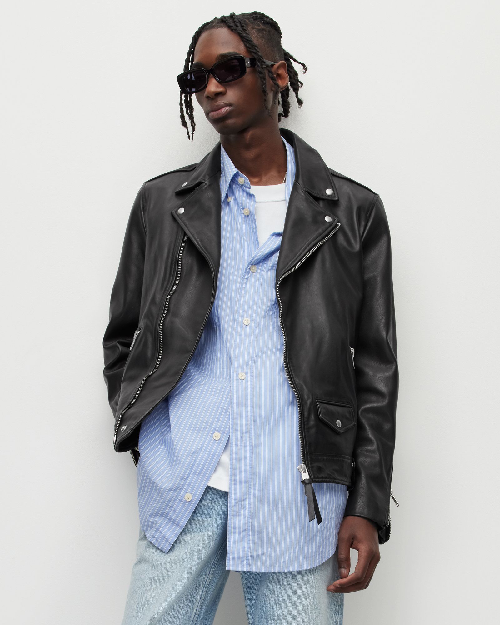 Milo Leather Biker Jacket | AllSaints US