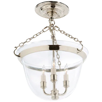 Chapman & Myers Country Semi-Flush Bell Jar Lantern | Wayfair North America