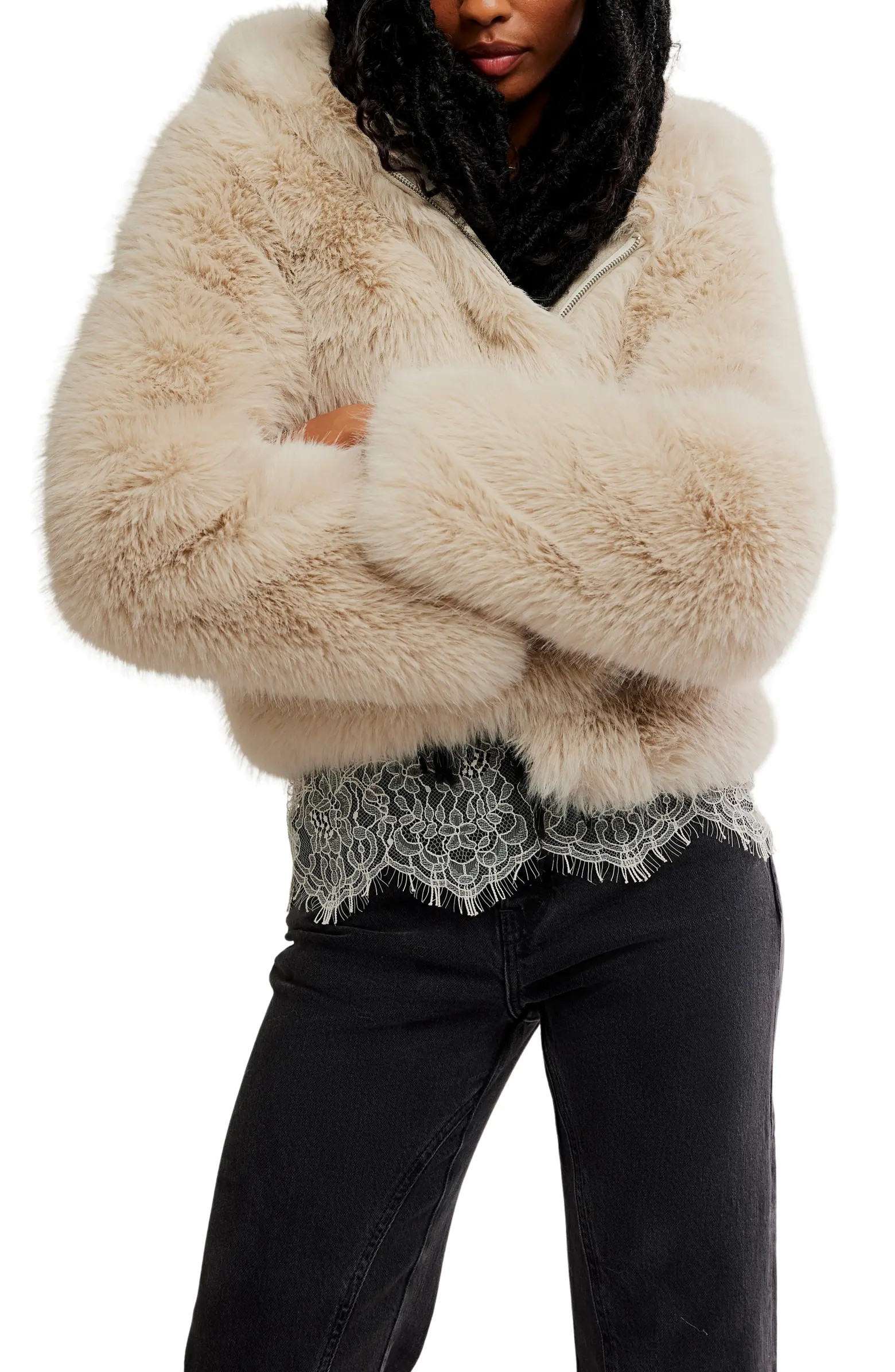 Louder Please Hooded Faux Fur Jacket | Nordstrom