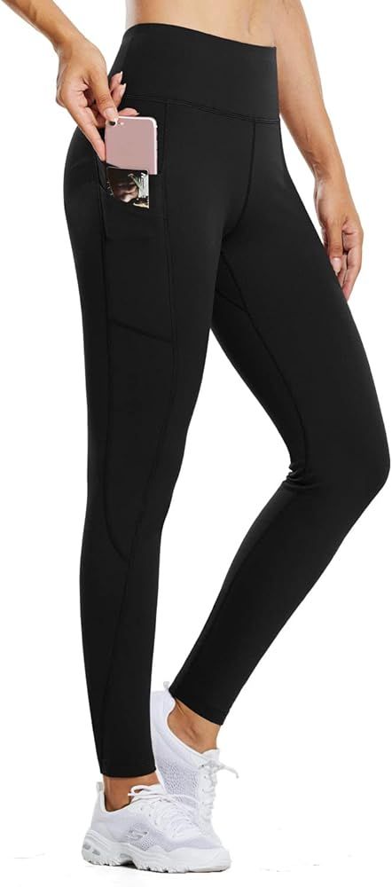 BALEAF Women's Fleece Lined Water Resistant Legging High Waisted Thermal Winter Hiking Running Pants | Amazon (US)