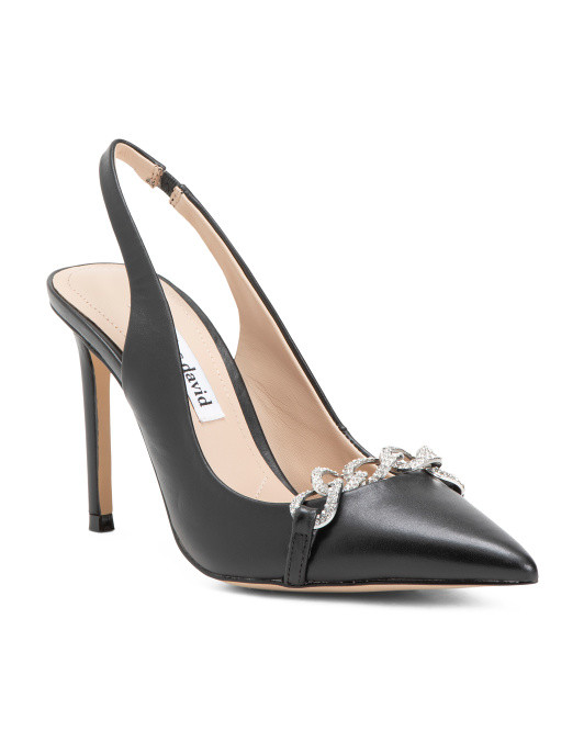 Reeling Leather Rhinestone Dress Heels | TJ Maxx