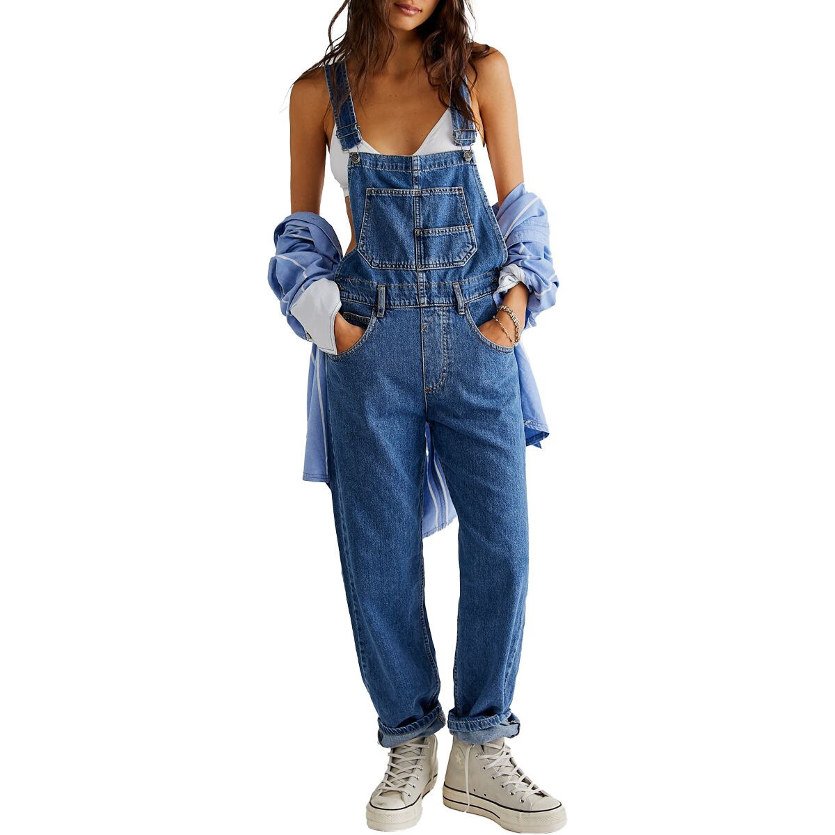 Free People Ziggy Denim Overall - Women's Sapphire Blue, XL | Backcountry