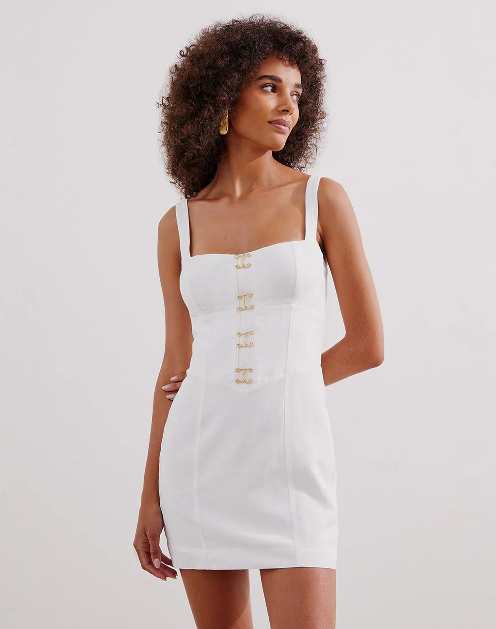 Riza Short Dress - Off White | ViX Swimwear