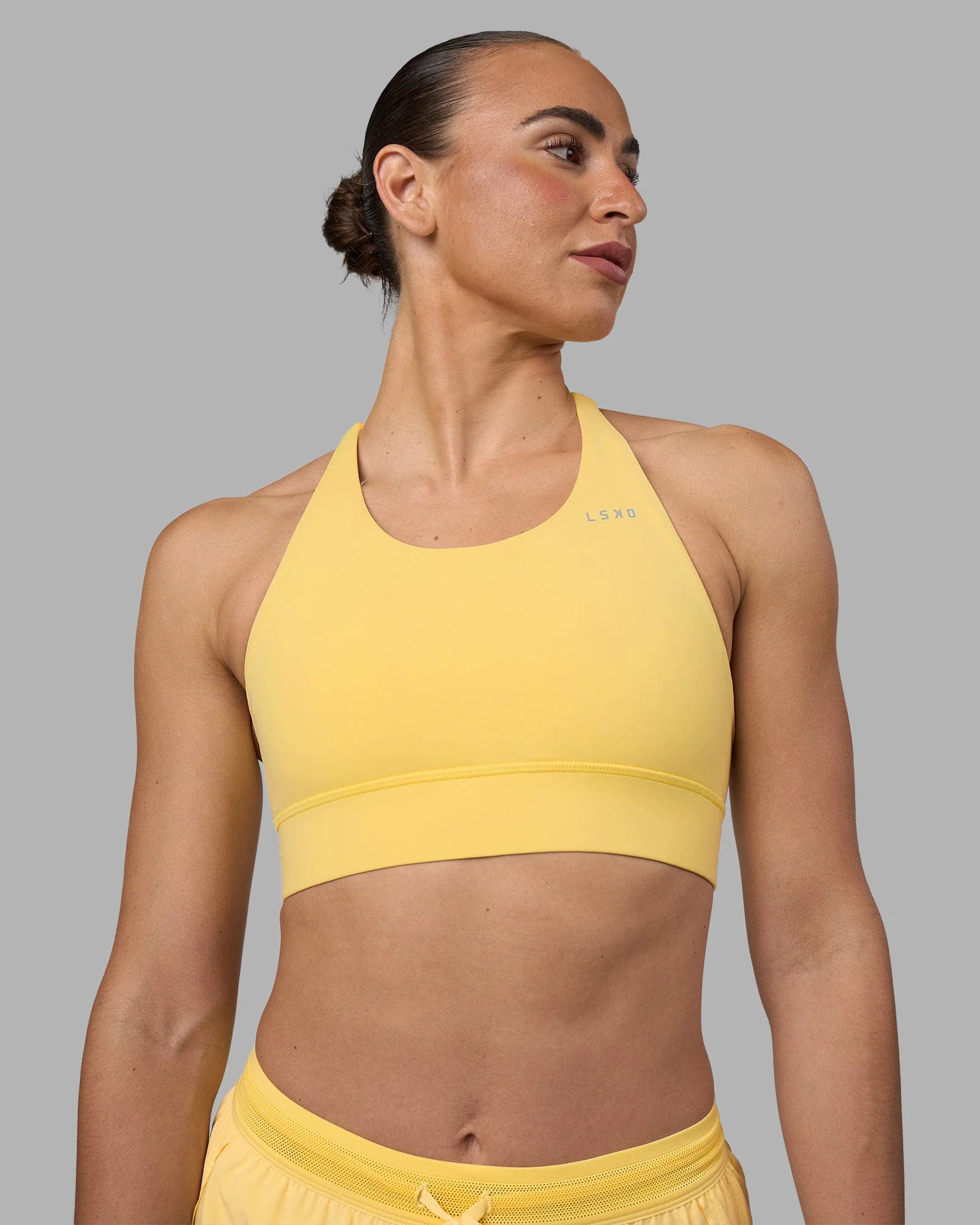 Accelerate Medium Support Sports Bra - Lemon | LSKD | LSKD