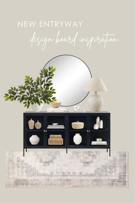 Before I start decorating I always create a design board like this one! Shop all my favorite styling home decor items!

Home design, mood board, concept board, design board, interior design, entryway design, glass cabinet, shelf decor, organic modern, Amazon home, Target home, round mirror, vintage rug, entryway table, cabinets, stems

#LTKstyletip #LTKhome