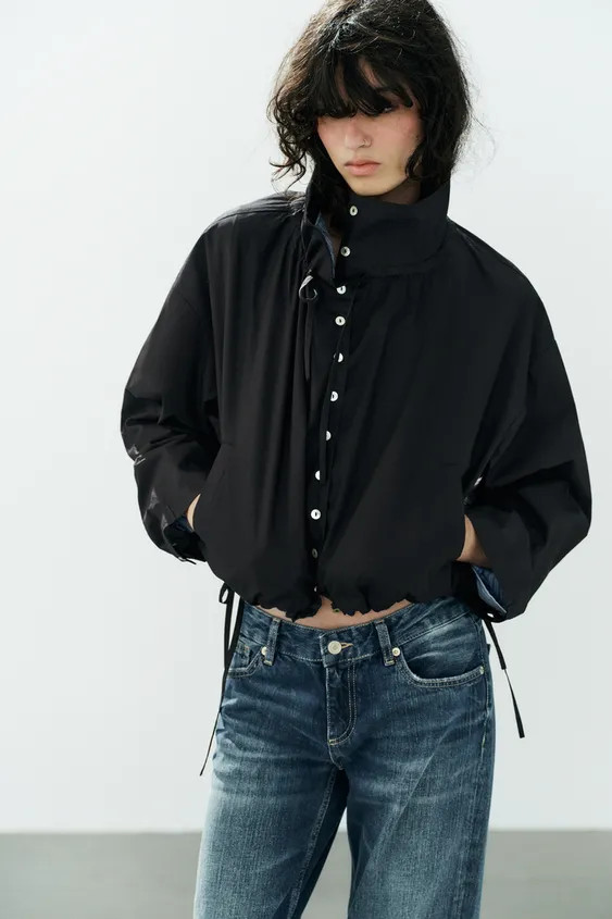 COTTON JACKET WITH TIES | Zara UK