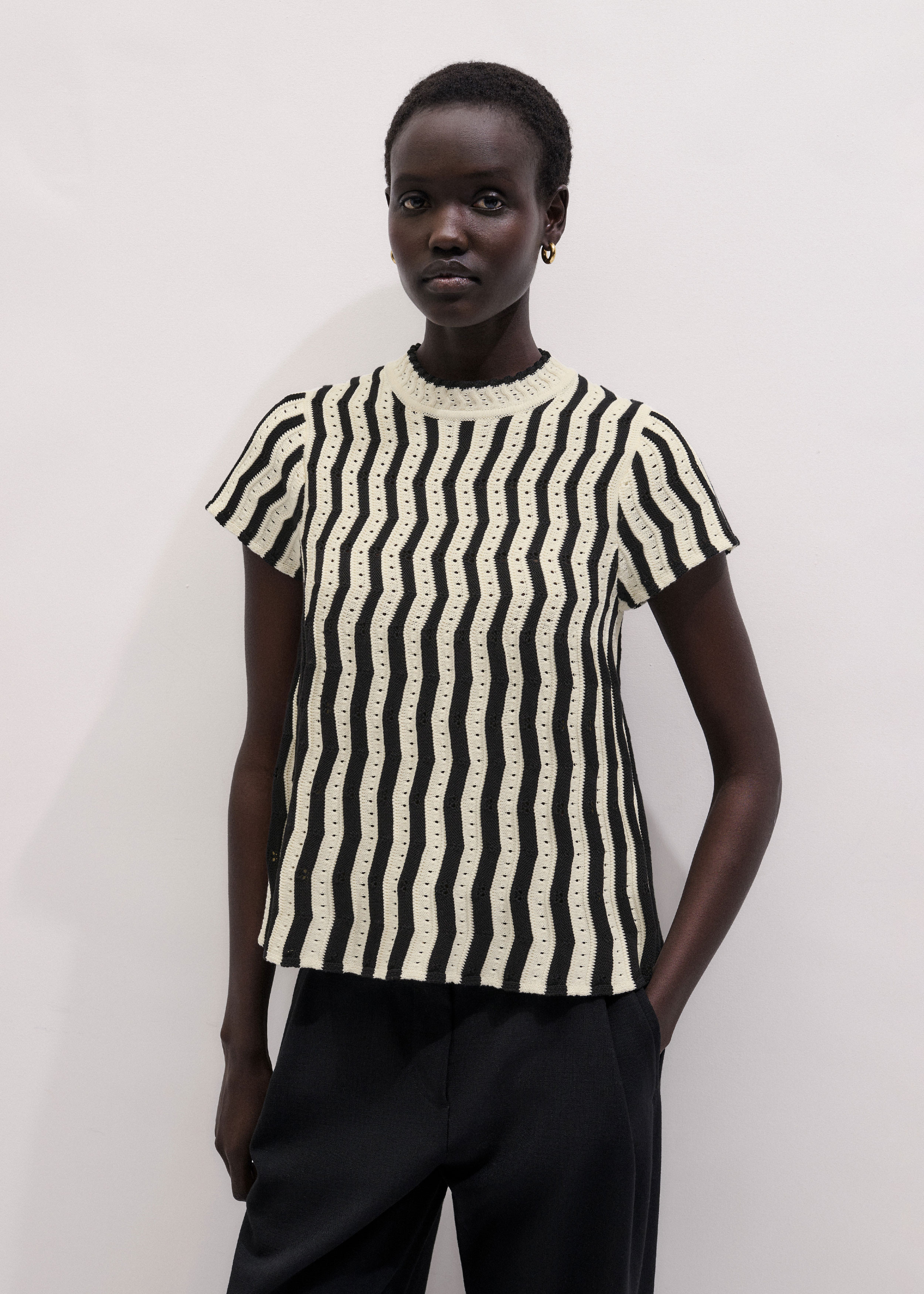 Knit Swing Top Pointelle Cotton | ME+EM US