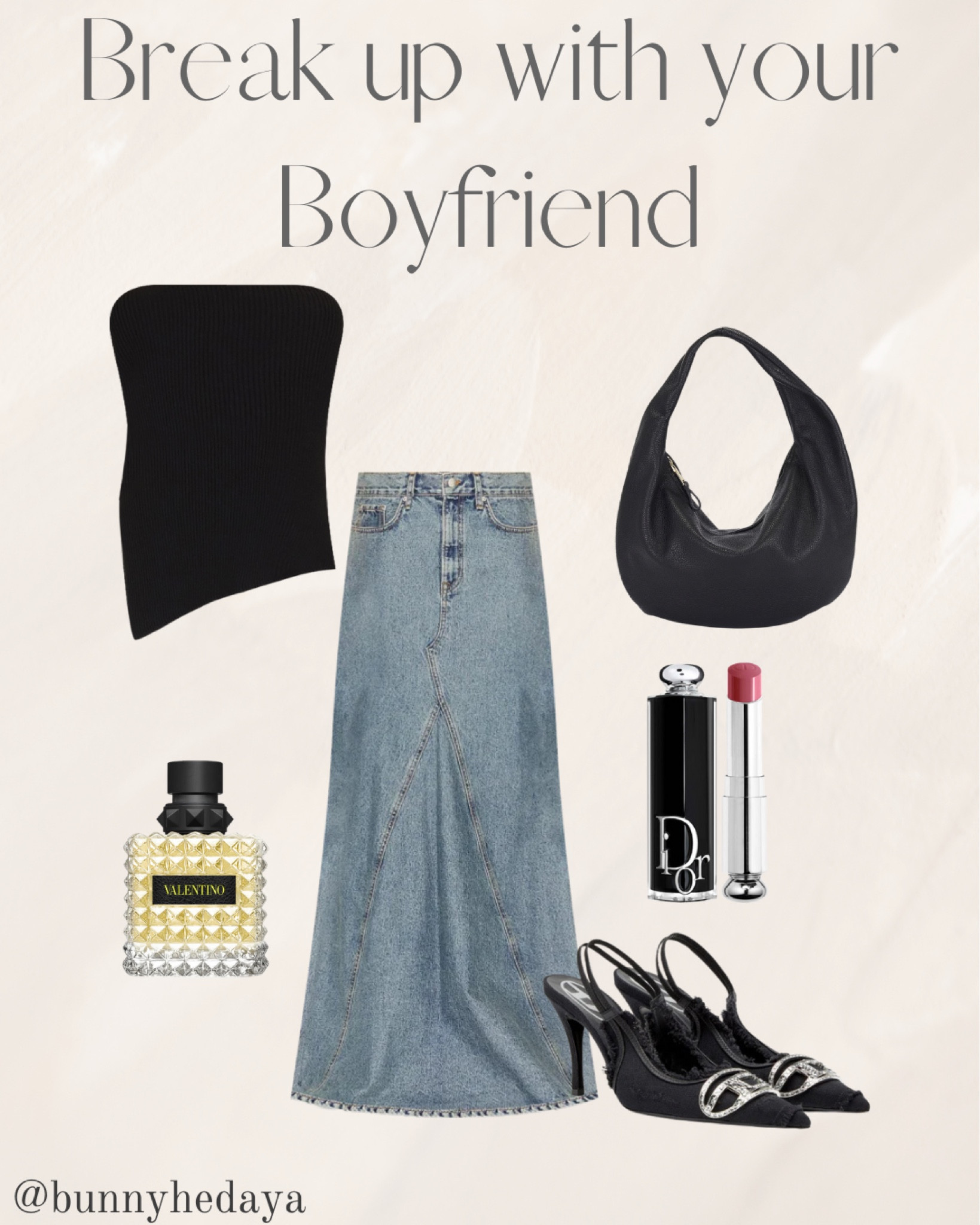 Break up with your boyfriend outfit! 

#blacktube #denimskirt #bags #breakupoutfit #revengeoutfit #ootd #weekendoutfit #valentino #diorlipstick #diesel #heels

#LTKitbag #LTKshoecrush #LTKstyletip