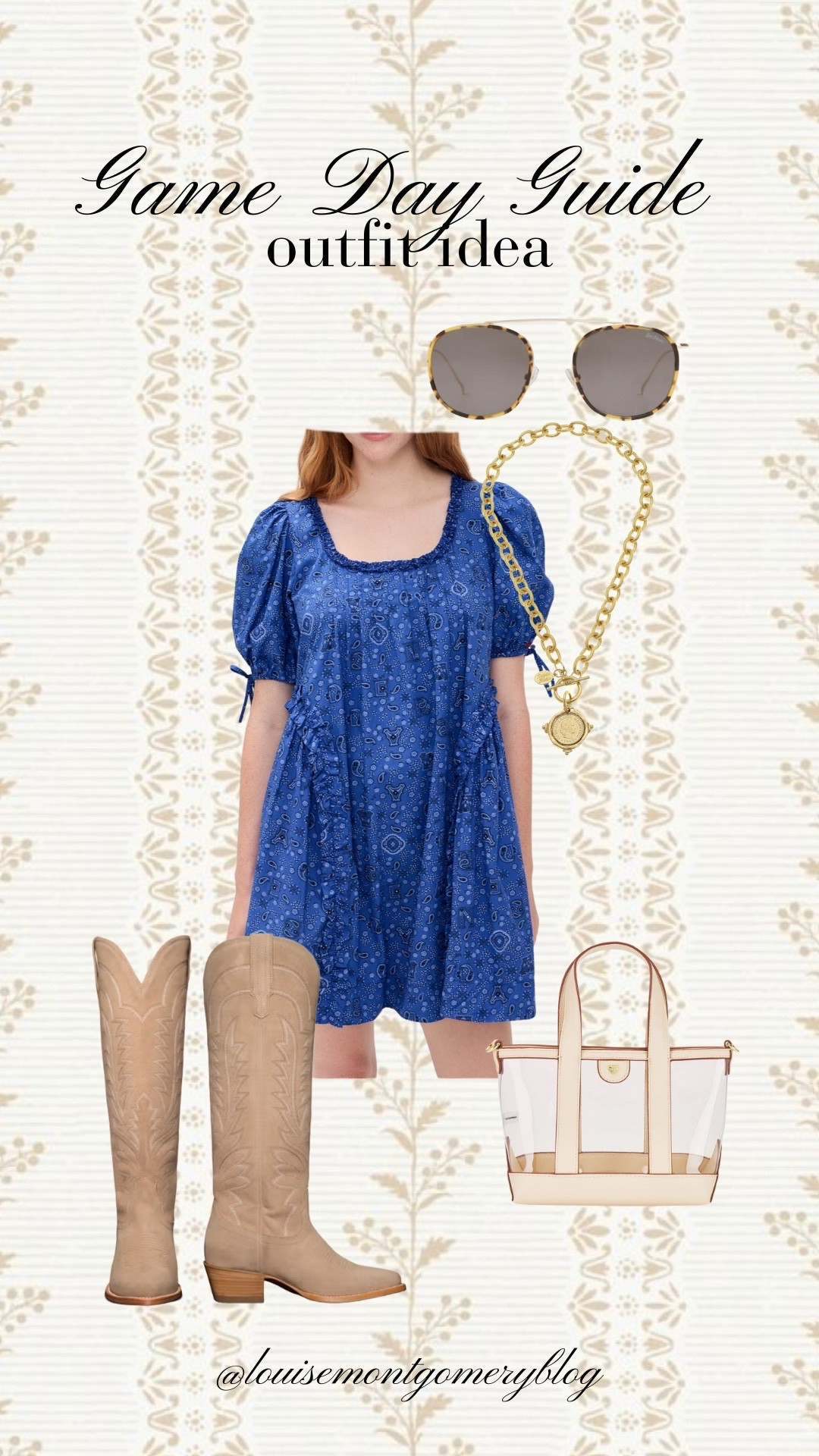 Blue gameday outfit idea!