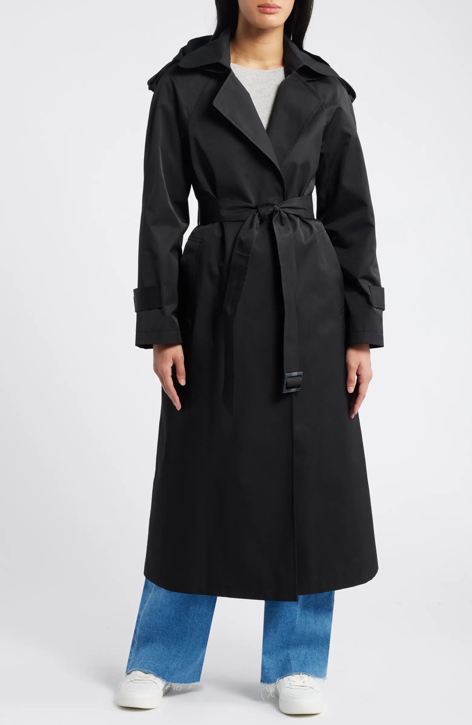 Cotton Blend Trench Coat with Removable Hood | Nordstrom