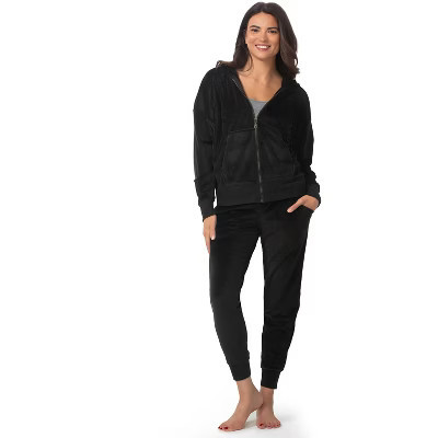 Felina - Womens Velour Zip Hoodie and Jogger Set  Soft 2-Piece Tracksuit Lounge Set | Target