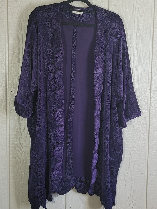 Vintage Velvet Open-Front Kimono  Jacket | Poshmark