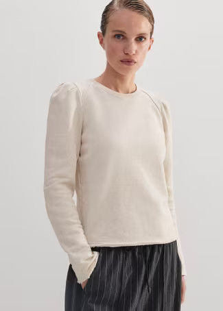 Rib Trim Feminine Sweatshirt | ME+EM US