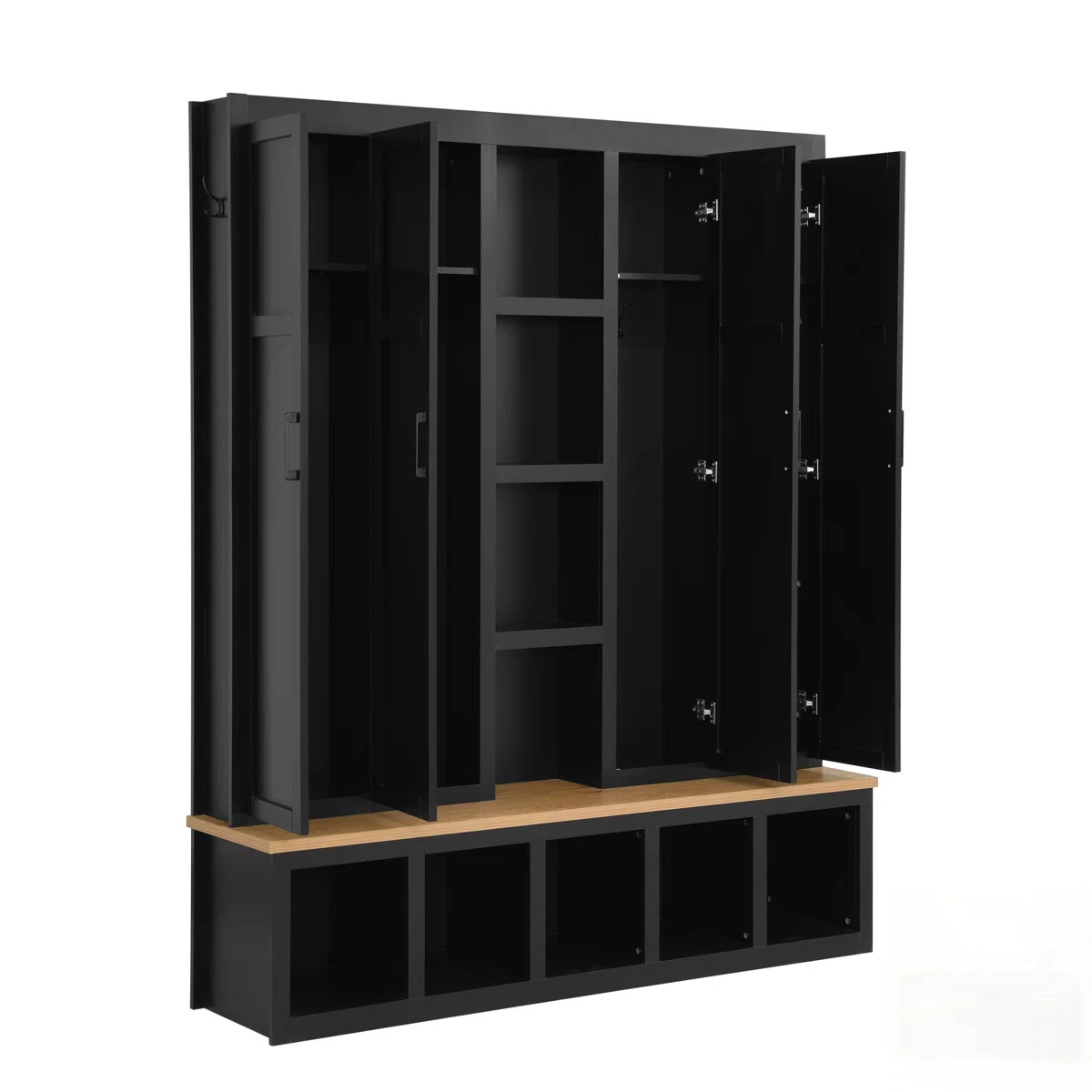 63" W Hall Tree with Bench & Hooks | Wayfair North America