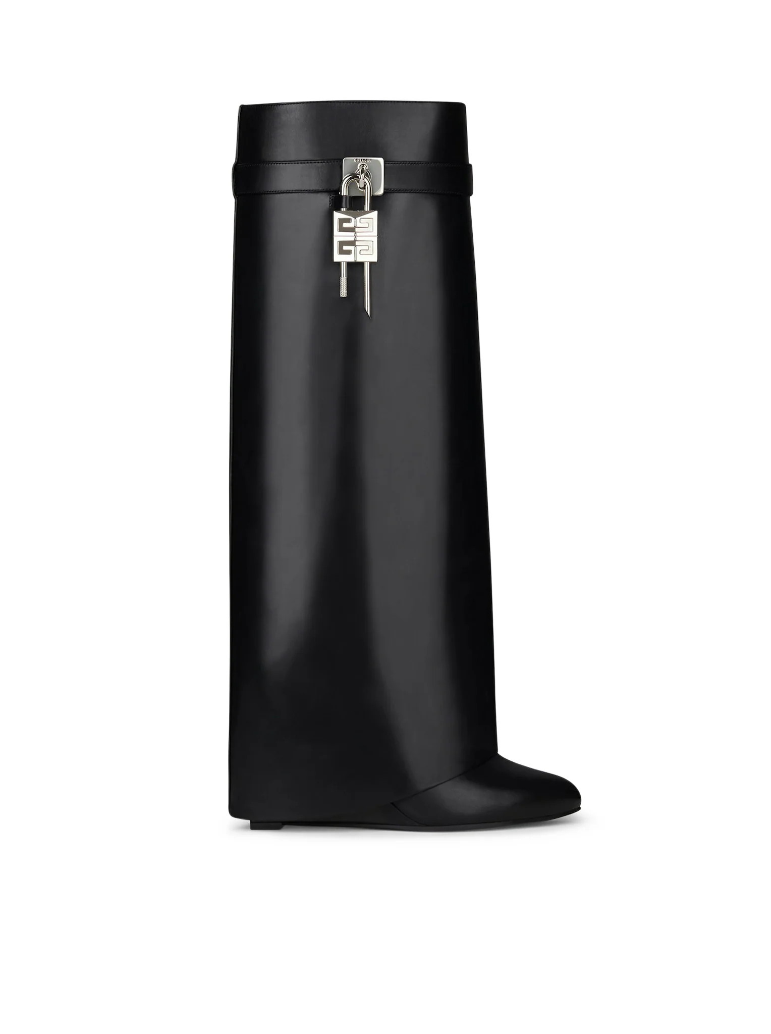 SHARK LOCK LEATHER WIDE FIT BOOTS - Givenchy - Woman | Suitnegozi INT