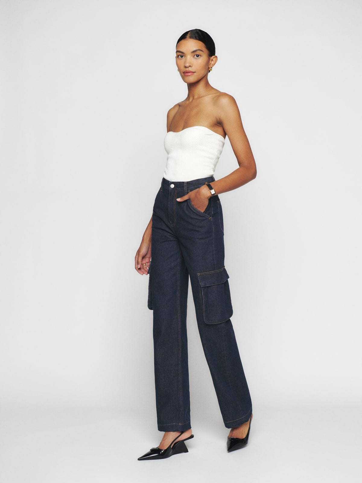 Wilder Cargo High Rise Wide Leg Jeans | Reformation (Global)