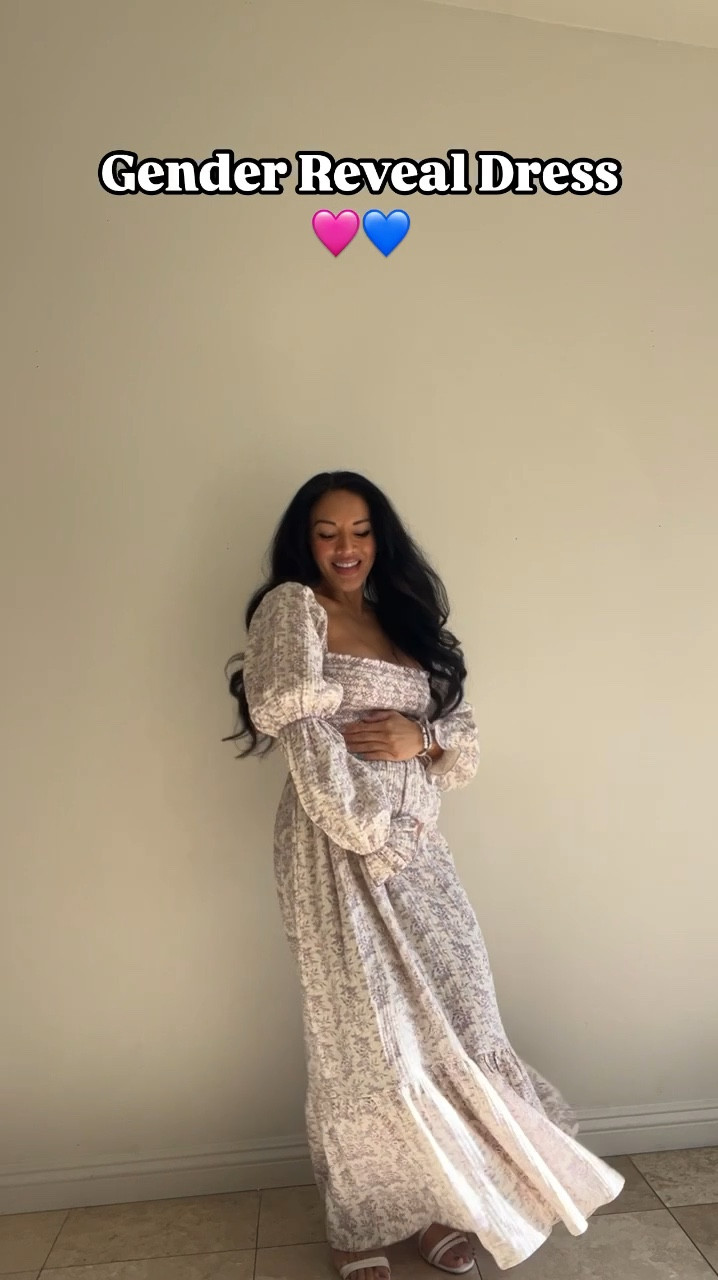 Gender reveal dress, maternity dress