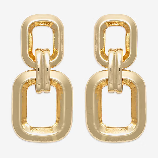 Bold Elements Gold Tone Womens Drop Earrings | JCPenney