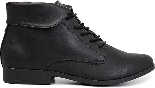 Crissy Dress Ankle Boot Ladies Lace Up Bootie with Collar | Amazon (US)