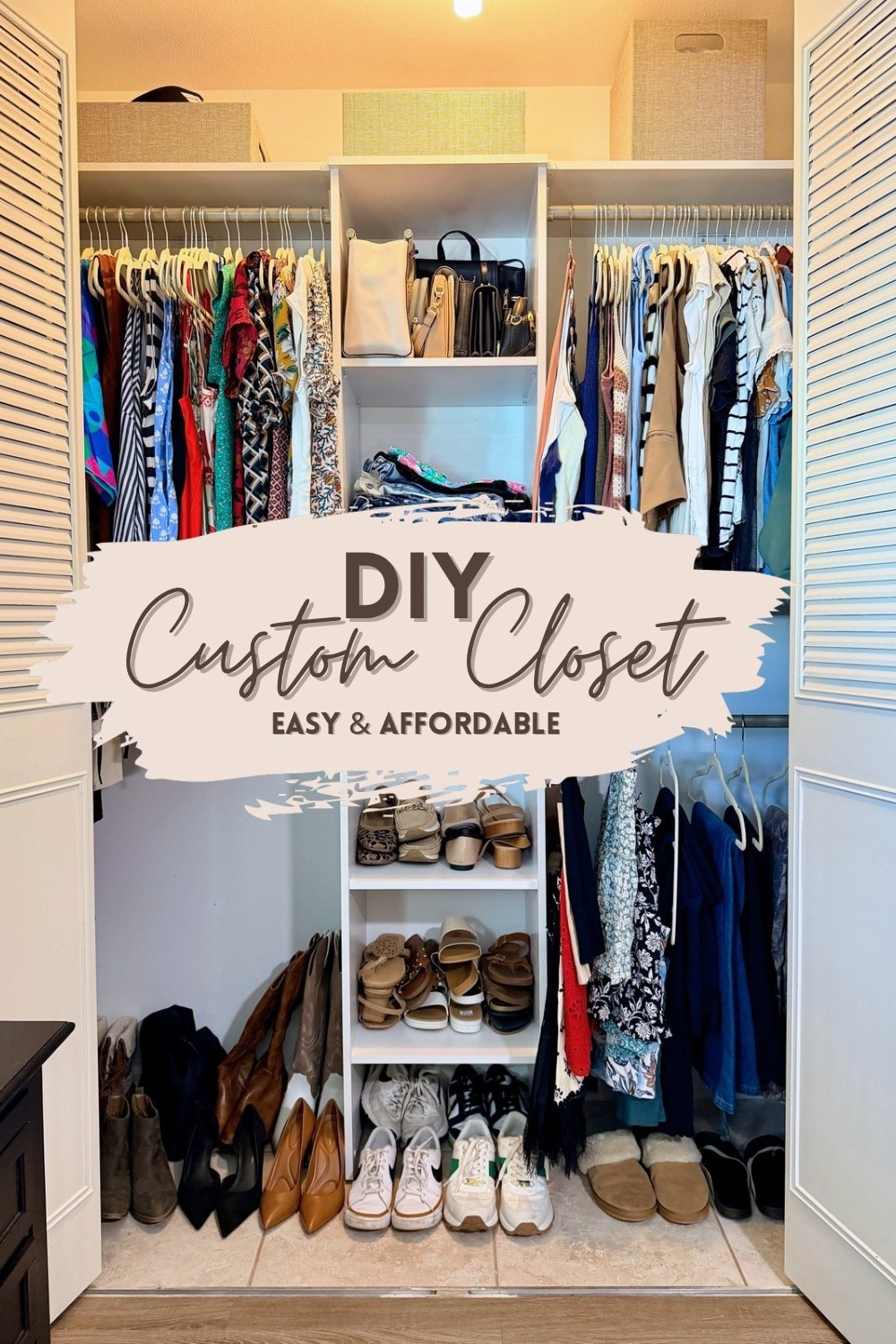 Everything I used for my DIY closet organization system is from @loweshomeimprovement! It was such an easy and affordable way to add functional storage to my small closet!

Closet system, closet shelving, closet makeover, DIY closet storage, closet organization, storage bins, storage solutions, closet ideas, organization tips

#AD, #LowesPartner, #Lowes, #AffiliateLink