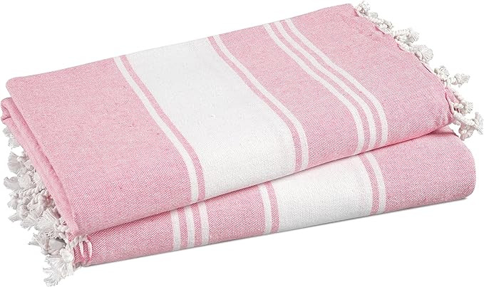 LANE LINEN Turkish Beach Towels, 2 Pack Extra Large Beach Towel, Pre-Washed for Soft Feel, Oversi... | Amazon (US)