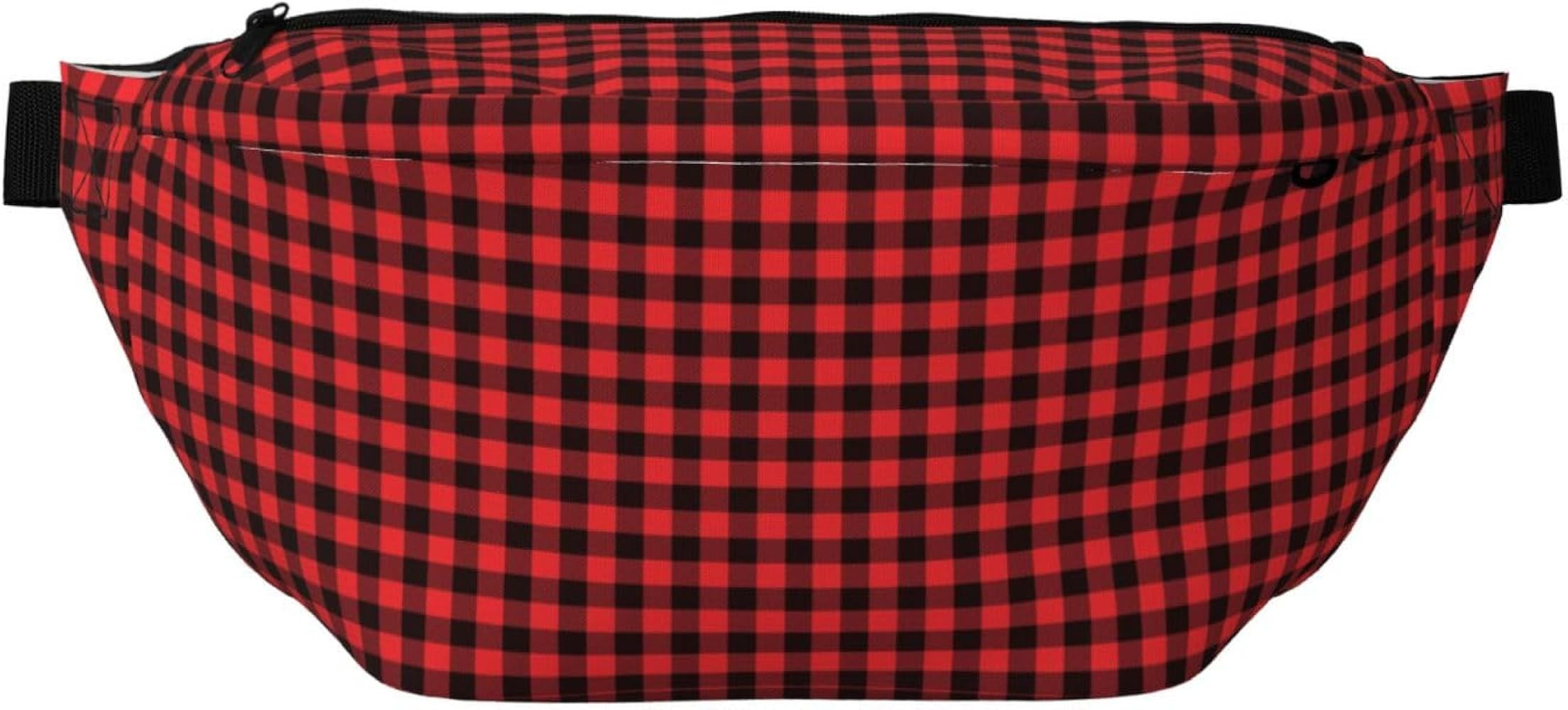 Buffalo Plaid Red Black Print Waist Pack For Running Fanny Pack For Women Men Crossbody Waist Bag... | Amazon (US)