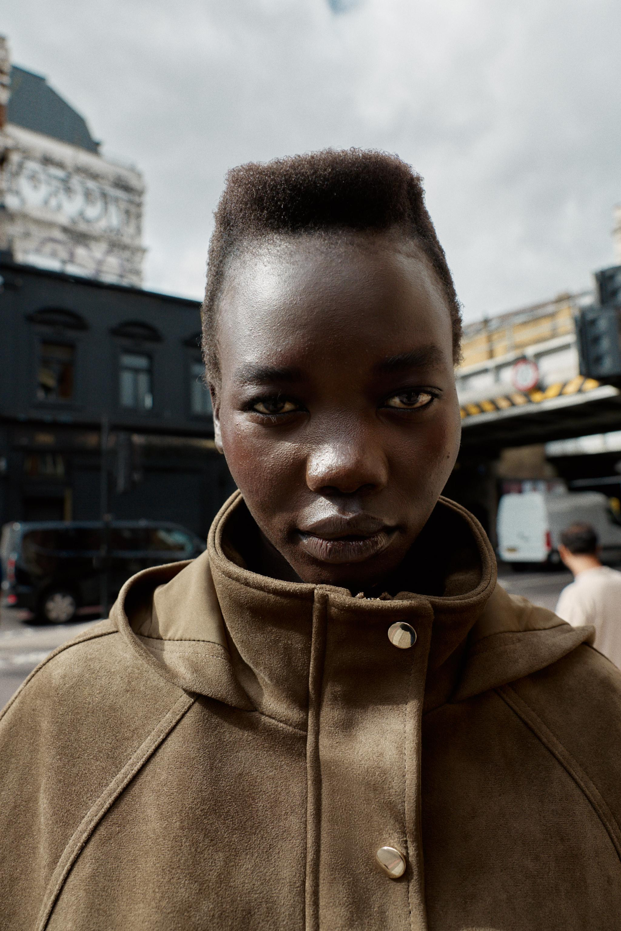 FAUX SUEDE JACKET WITH HOODIE | Zara US