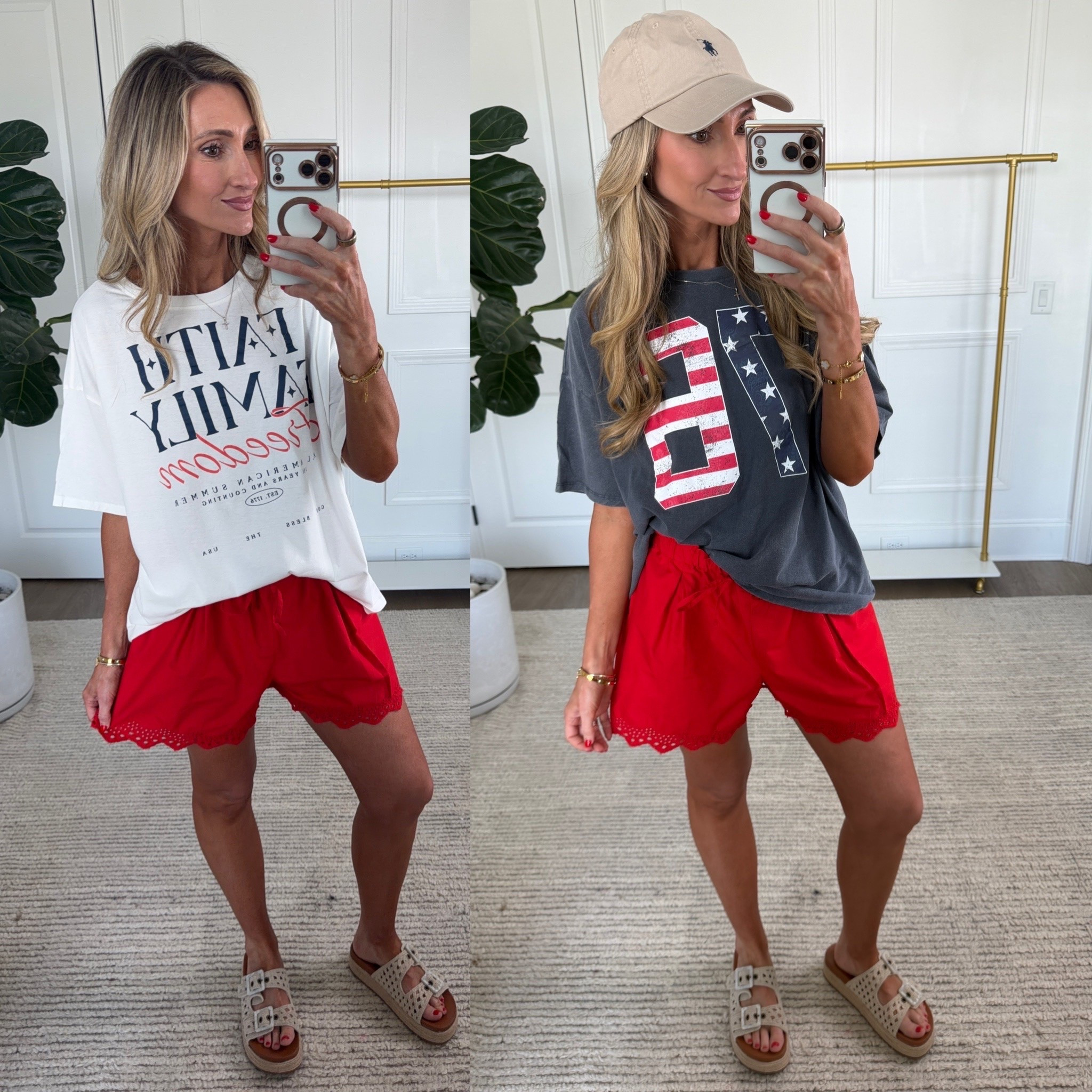 Patriotic outfits, scalloped shorts I’m in small and they run a little big. These shirts are SO soft! I got a large for oversized fit. Didn’t need to

#LTKootd #LTKgrwm #LTKdayinmylife