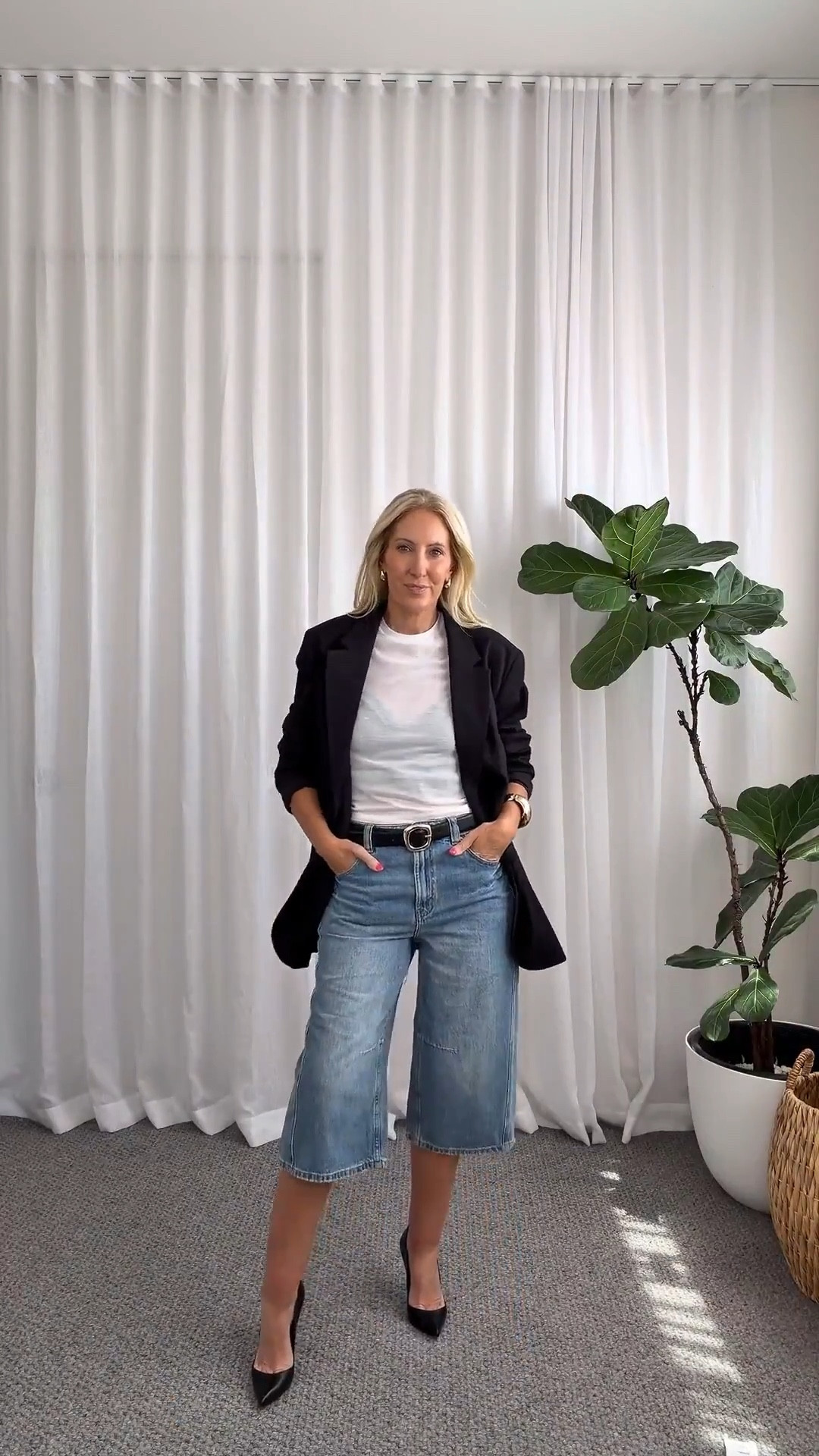 If you love the jorts trend and wondering how to style them here's a super easy look. You could substitute the blazer for any colour and a simple tee or singlet underneath.

I’m wearing a 10 in the jorts and a 16 in the blazer to make it that real oversized look. I’m 174cms tall.

Sheer tee is an old H&M find. My bralet is also old but I’ve linked a great Decjuba Option also. 

#LTKaustralia #LTKjeans #LTKstyletip