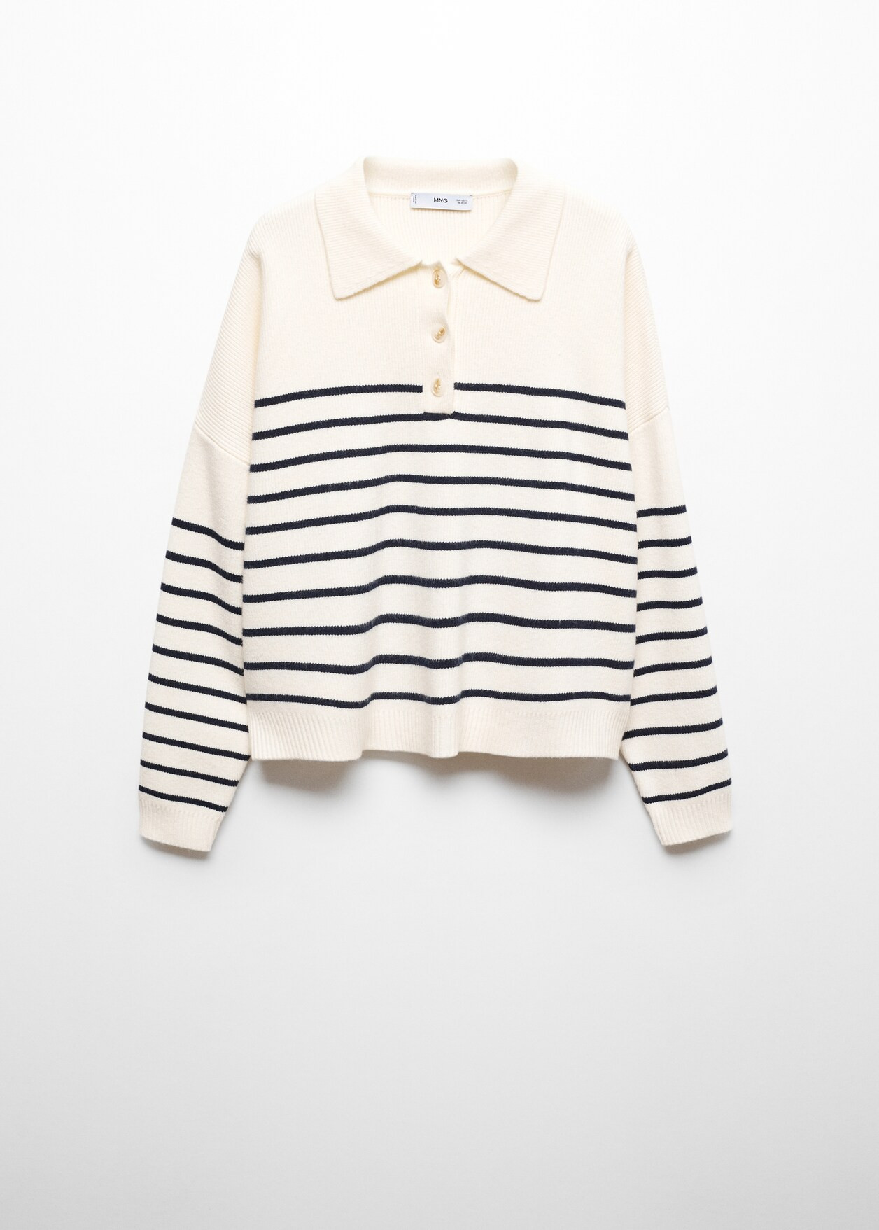 Buttoned collar knit sweater - Woman | MANGO USA | MANGO (US)