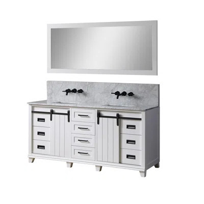 Brendaa 72" W x 25" D x 34" H Double Bathroom Vanity | Wayfair North America