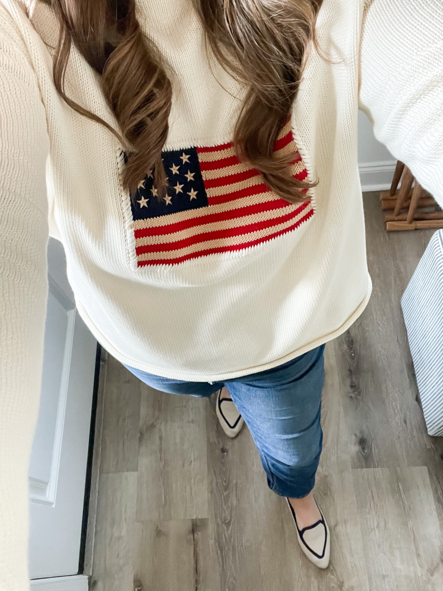 My favorite splurge American flag sweater is 20-30% off today during Tuckernuck’s Friends and Family Sale! It also comes in navy blue and a cute red and ivory puff sleeve version! Also sharing my favorite Walmart jeans and cozy flats.
.
#ltksalealert #ltkover40 #ltkmidsize #ltkunder50 #ltkunder100 #ltkstyletip #ltkseasonal

#LTKSaleAlert #LTKMidsize #LTKOver40