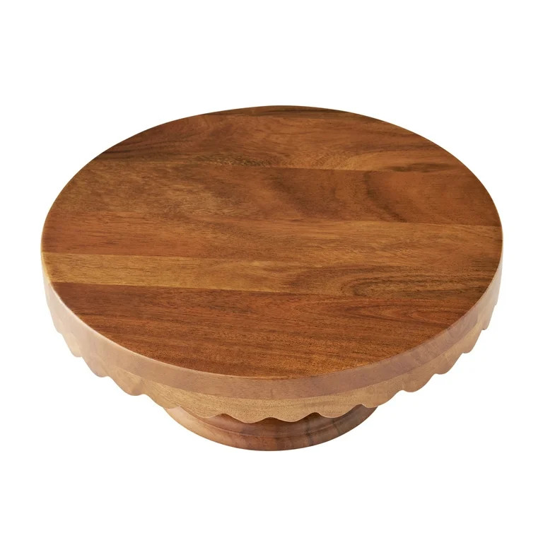 The Pioneer Woman Scallop Acacia Wood Cake Stand | Walmart (US)