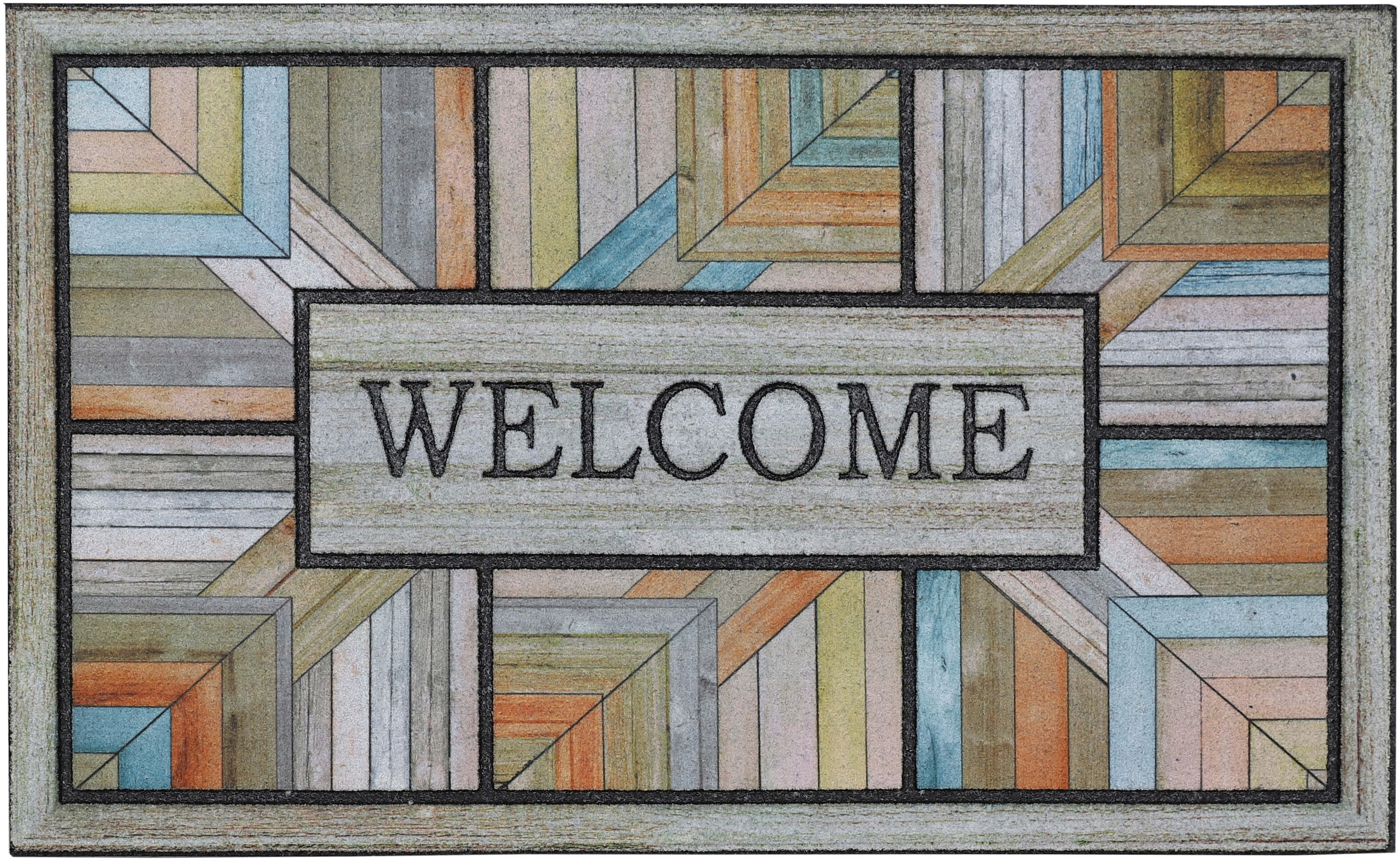Bloomfield Welcome Multicolor Door Mat | Covered By Rugs