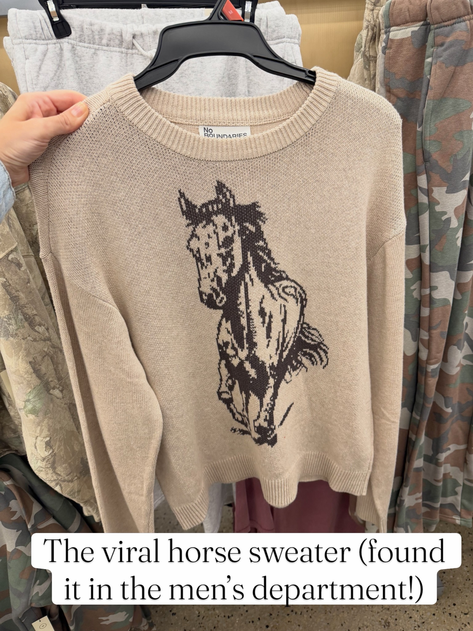 Horse sweaters in men’s at Walmart, looks like one Abercrombie had last fall. #walmartfashion