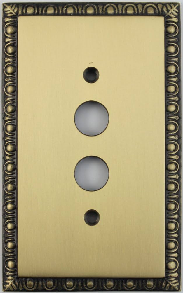 Egg & Dart Antique Brass 1 Gang Push Button Light Switch Plate | Amazon (US)