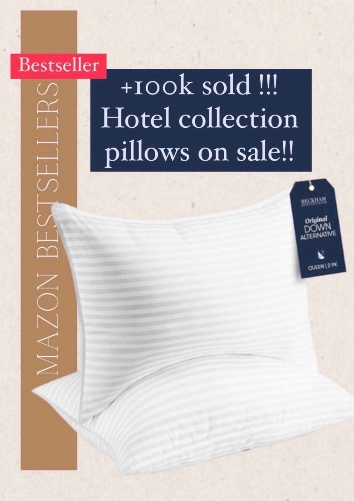 This hotel collection pillow has been a most loved bestseller and if you are in the market for new pillows then you should take a look.  There is a deal on it right now