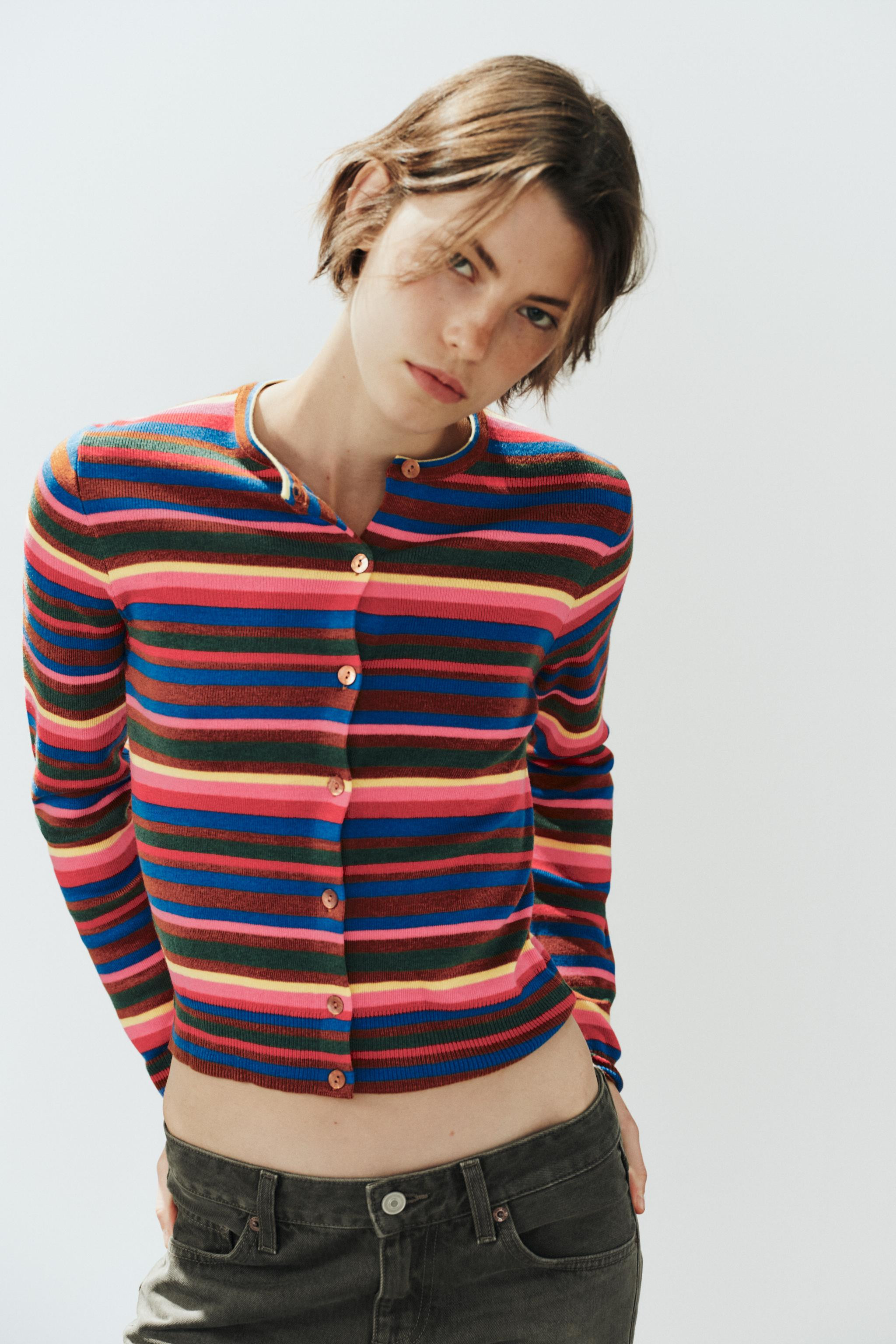 STRIPED CARDIGAN | Zara US