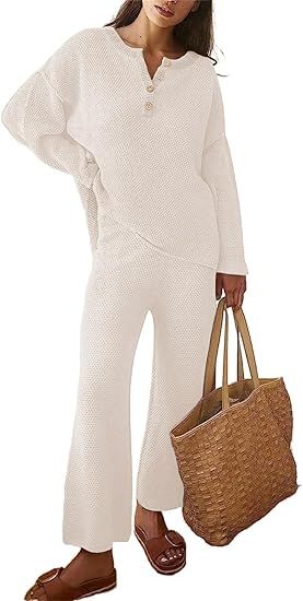 ETCYY NEW Sweater Lounge Sets for Women 2 Piece 2023 Fall Trendy Fashion Outfits with... | Amazon (US)