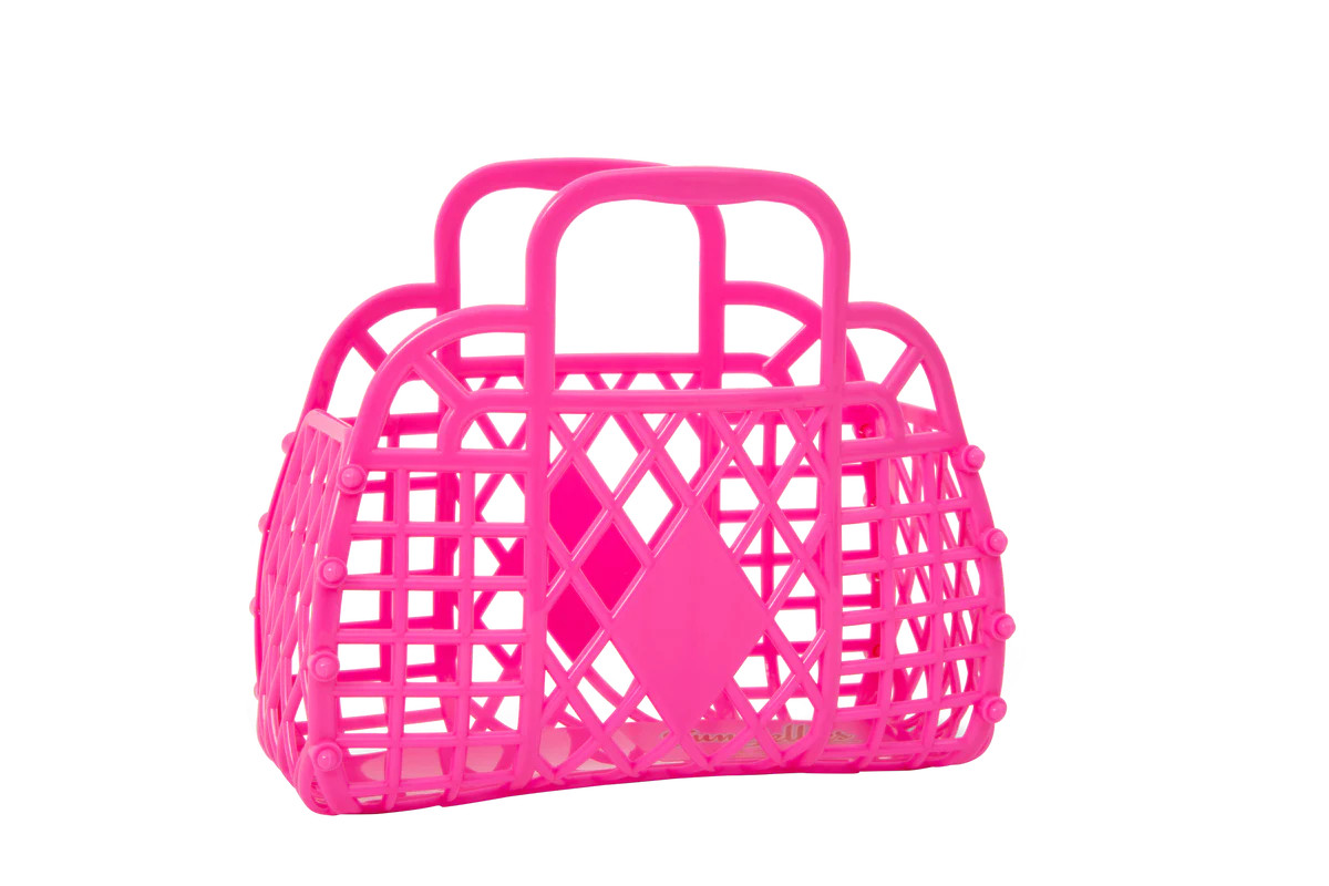 Mini Retro Basket - Berry Pink | Ellie and Piper