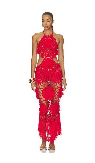 Knit Dress in Red | Revolve Clothing (Global)