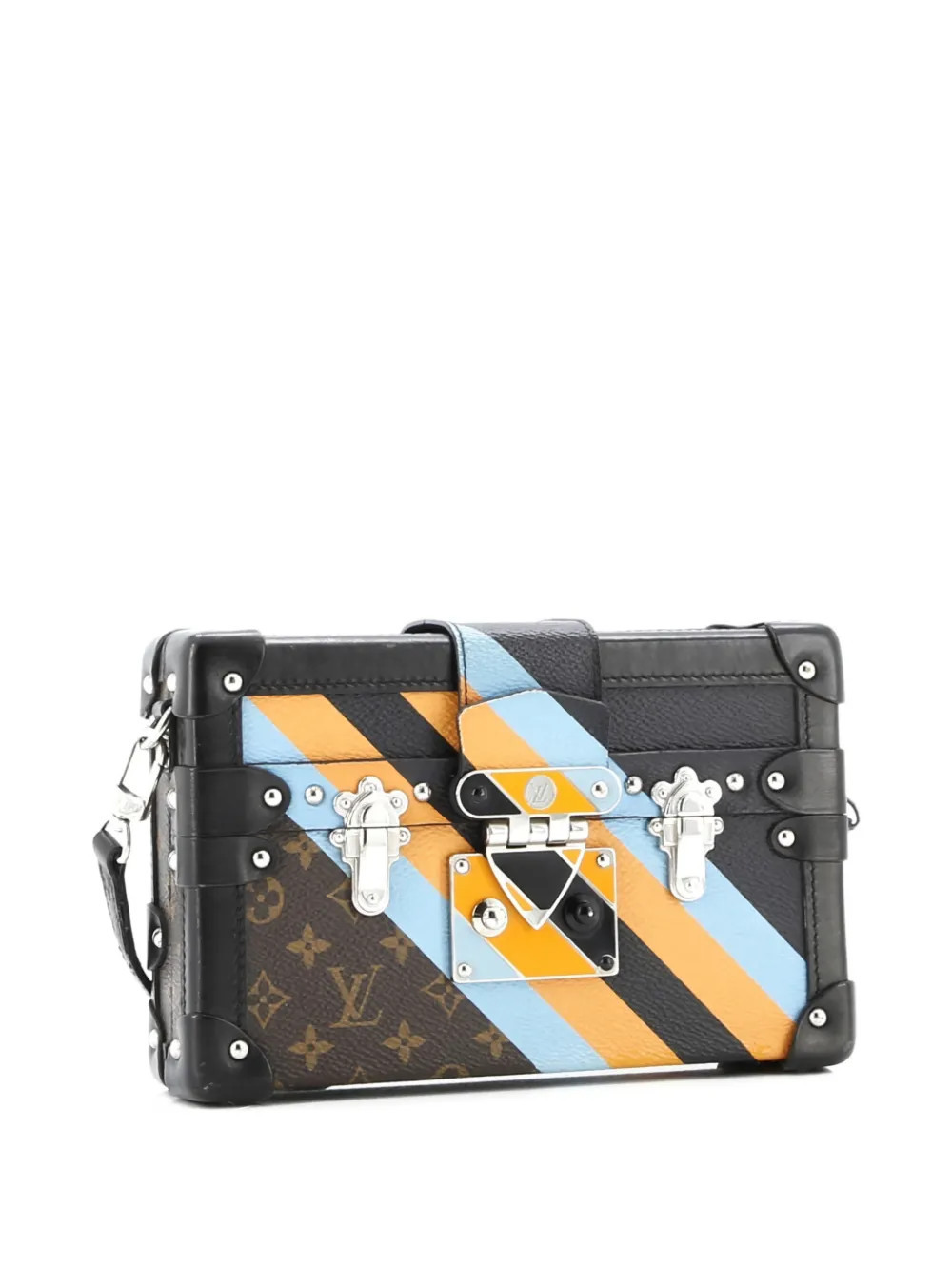 Louis Vuitton Pre-Owned Petite Malle Handbag Limited Edition Monogram Canvas clutch bag - Black | Farfetch Global