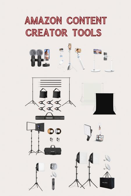 These are all tools I have bought & use to help me create my UGC videos. 